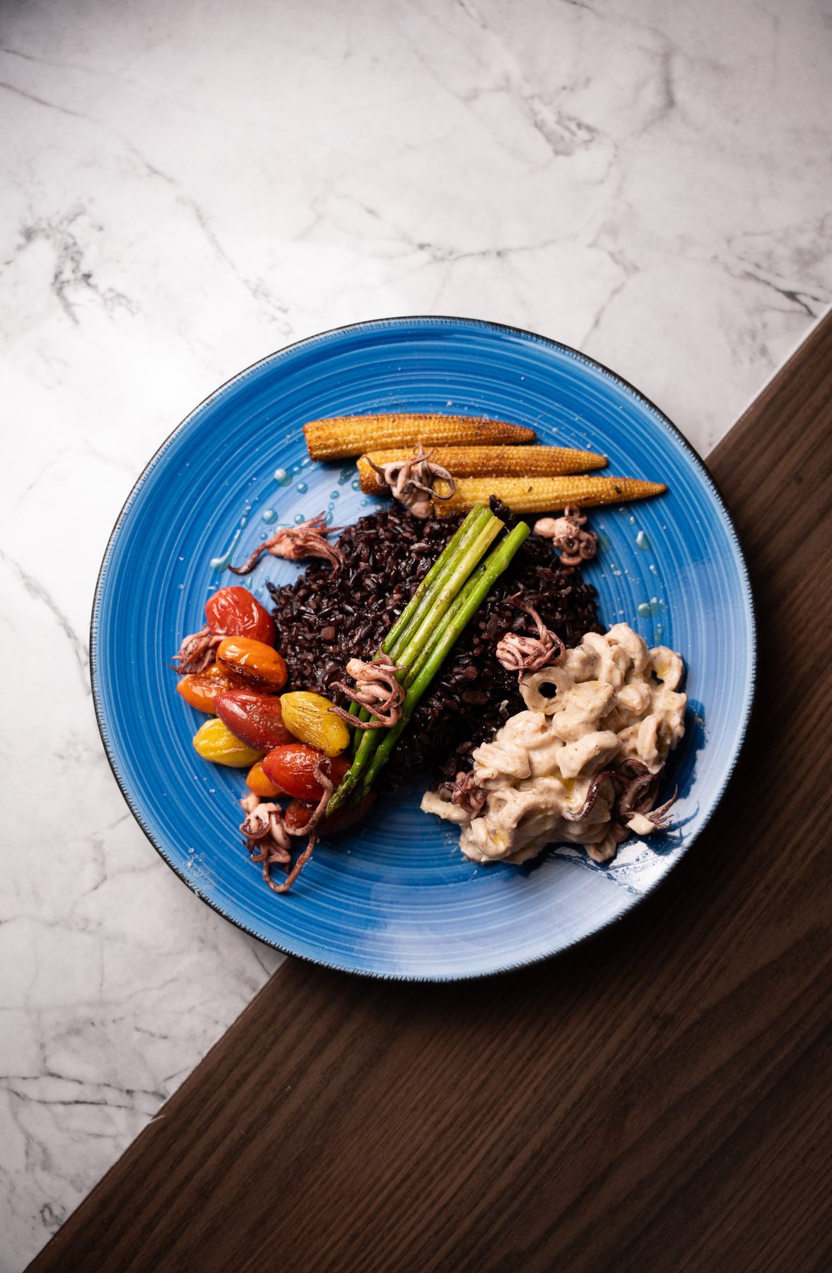 Black rice with baby squid by Chef Felipe Sharp